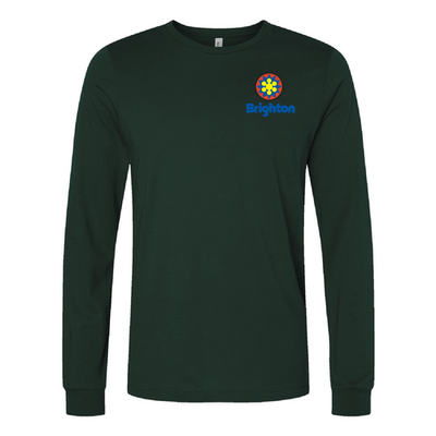 Brighton Adult Long Sleeve Full Color Chest and Back Logo Forest 