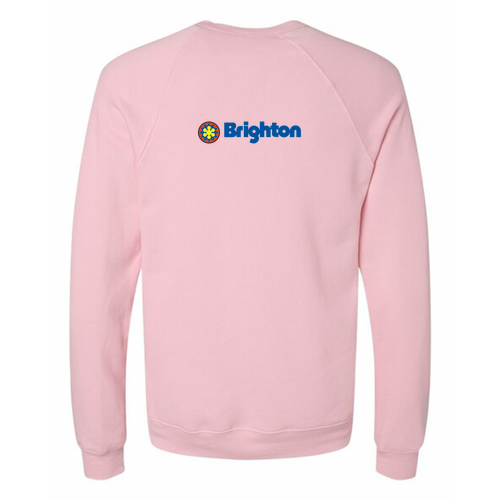 Brighton Adult Crewneck Full Color Chest and Back Logo Pink 