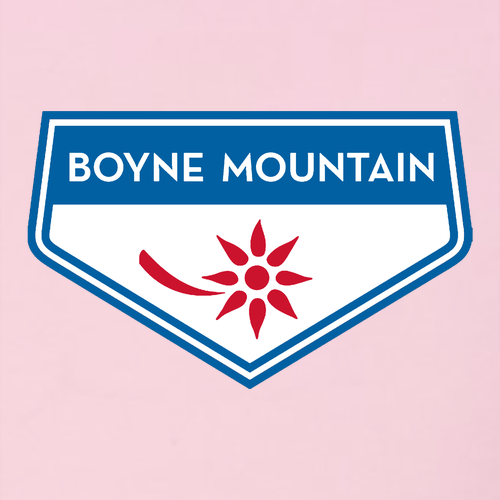Boyne Mountain Adult Crewneck Full Color Chest and Back Logo Pink 