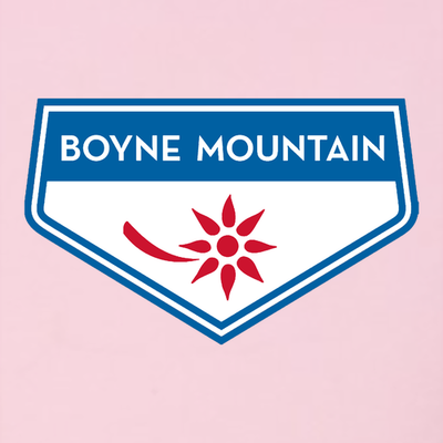 Boyne Mountain Adult Crewneck Full Color Chest and Back Logo Pink 
