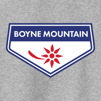 Boyne Mountain Adult Hoodie Full Color Chest Logo Athletic Heather 