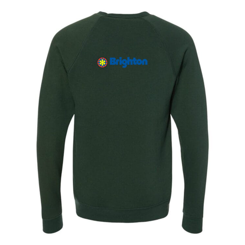 Brighton Adult Crewneck Full Color Chest and Back Logo Forest 