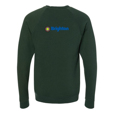 Brighton Adult Crewneck Full Color Chest and Back Logo Forest 