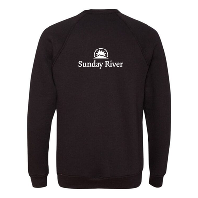 Sunday River Adult Crewneck White Chest and Back Logo Black 