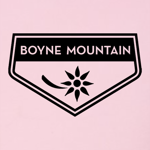 Boyne Mountain Adult Long Sleeve Black Chest and Back Logo Pink 