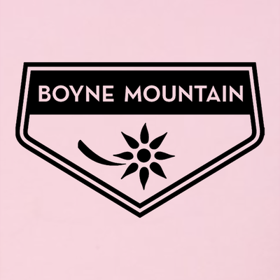 Boyne Mountain Adult Long Sleeve Black Chest and Back Logo Pink 