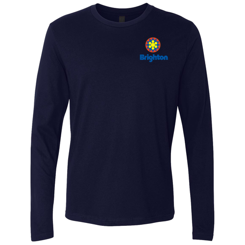 Brighton Adult Long Sleeve Full Color Chest and Back Logo Midnight Navy 