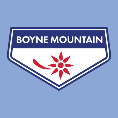 Boyne Mountain Adult Long Sleeve Full Color Chest Logo Carolina Blue 