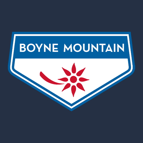 Boyne Mountain Adult Hoodie Full Color Chest and Back Logo Navy 