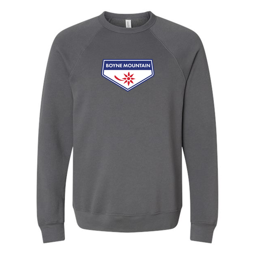 Boyne Mountain Adult Crewneck Full Color Chest Logo Asphalt 