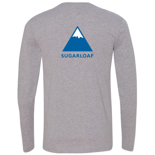 Sugarloaf Adult Long Sleeve Full Color Chest and Back Logo Heather Grey