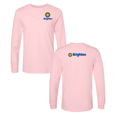 Brighton Adult Long Sleeve Full Color Chest and Back Logo Pink 