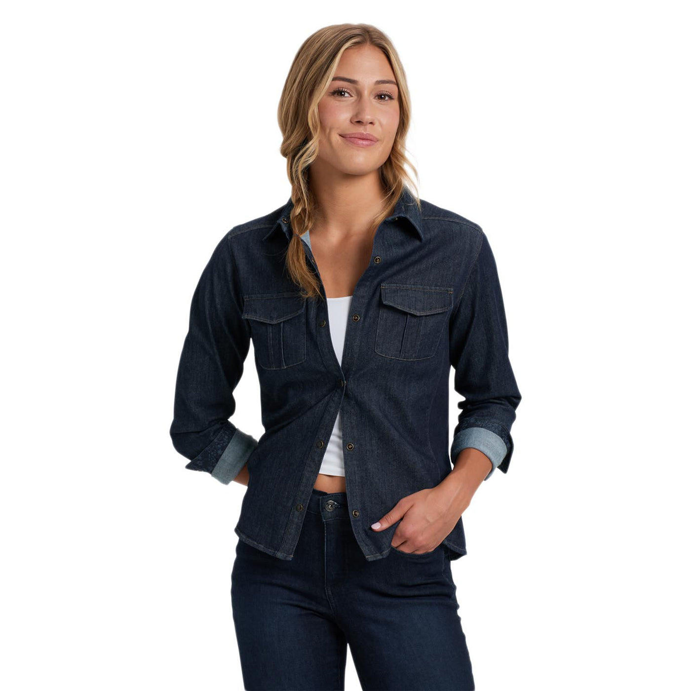 KUHL Women's Josie Denim Shirt 2025 MIDNIGHT