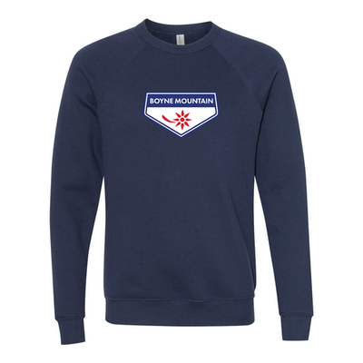 Boyne Mountain Adult Crewneck Full Color Chest Logo Navy 