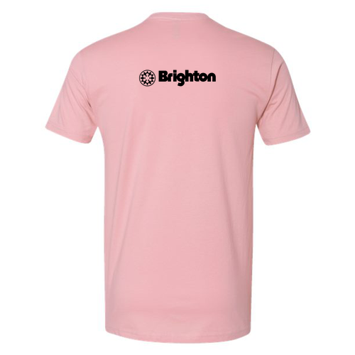 Brighton Adult T-Shirt Black Chest and Back Logo Light Pink 