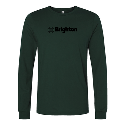 Brighton Adult Long Sleeve Black Chest Logo Forest 