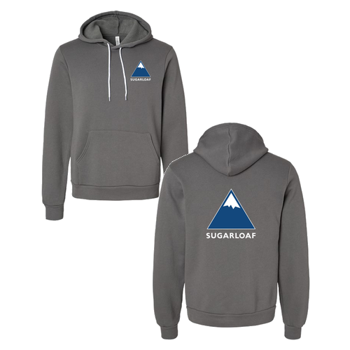 Sugarloaf Adult Hoodie Full Color Chest and Back Logo Asphalt