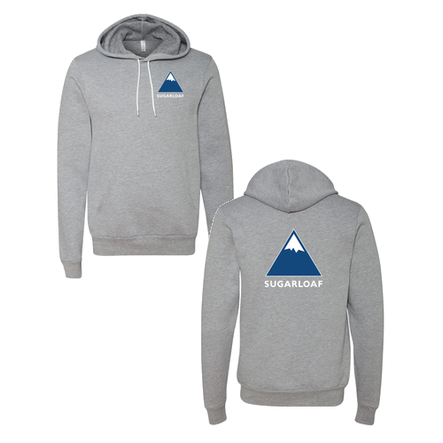 Sugarloaf Adult Hoodie Full Color Chest and Back Logo Athletic Heather
