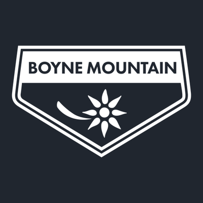 Boyne Mountain Adult T-Shirt White Chest Logo Navy 