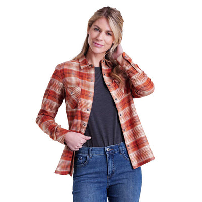 KUHL Women's Tess Flannel Long Sleeve 2025 AUTUMN SPICE