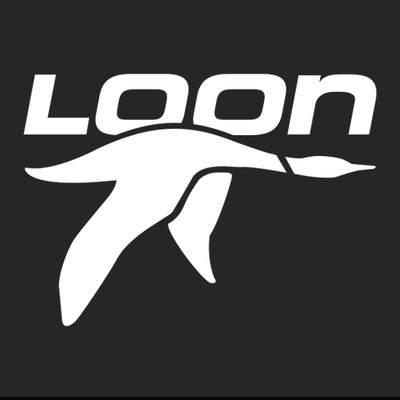 Loon Mountain Adult Hoodie White Chest and Back Logo Black
