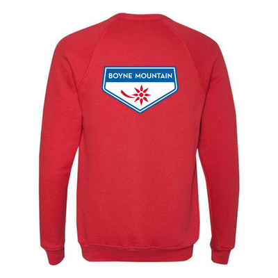 Boyne Mountain Adult Crewneck Full Color Chest and Back Logo Red 