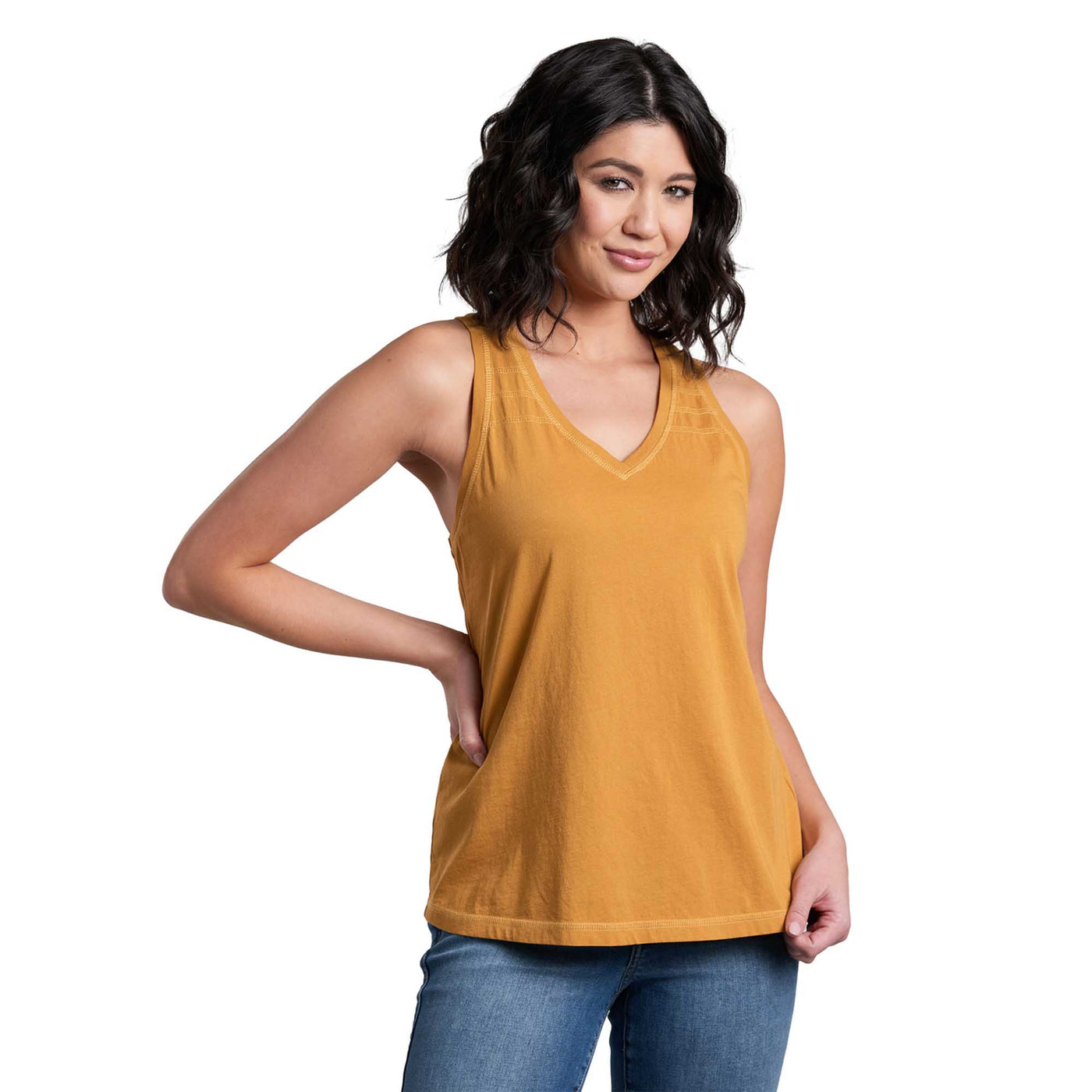 KUHL Women's Arabella™ V-Neck Tank 2024 GOLDEN SPICE