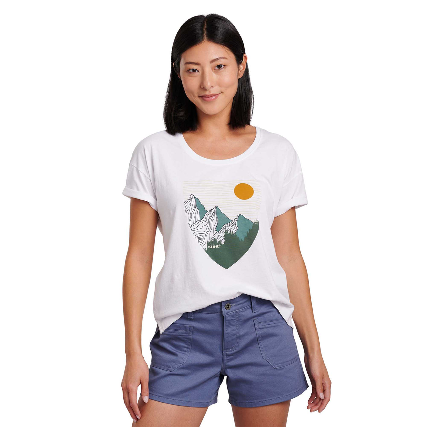 KUHL Women's Topo Mountain Tee 2024 WHITE