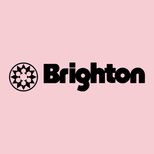 Brighton Adult T-Shirt Black Chest and Back Logo Light Pink 