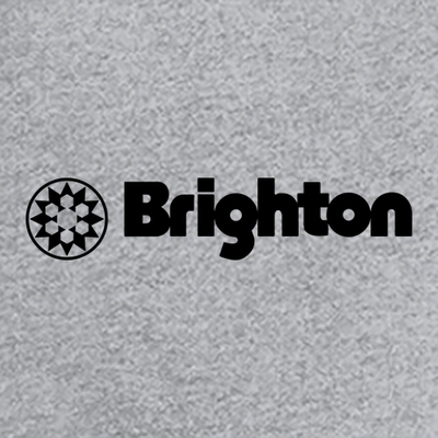 Brighton Adult T-Shirt Black Chest and Back Logo Heather Grey 