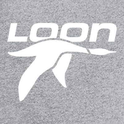 Loon Mountain Adult T-Shirt White Chest Logo Heather Grey