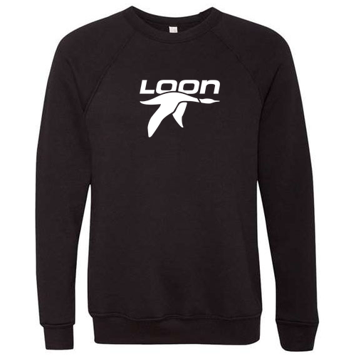 Loon Mountain Adult Crewneck White Chest Logo Black