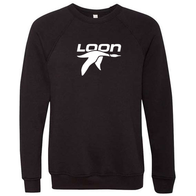 Loon Mountain Adult Crewneck White Chest Logo Black