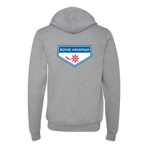 Boyne Mountain Adult Hoodie Full Color Chest and Back Logo Athletic Heather 