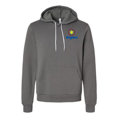 Brighton Adult Hoodie Full Color Chest and Back Logo Asphalt 