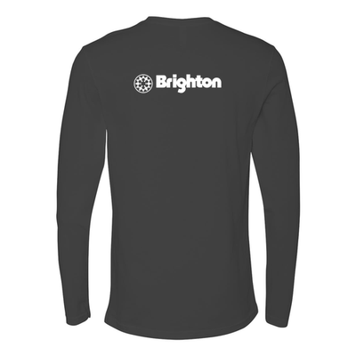 Brighton Adult Long Sleeve White Chest and Back Logo Heavy Metal 