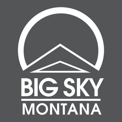 Big Sky Adult Crewneck White Chest and Back Logo Asphalt 
