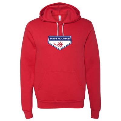 Boyne Mountain Adult Hoodie Full Color Chest Logo Red 