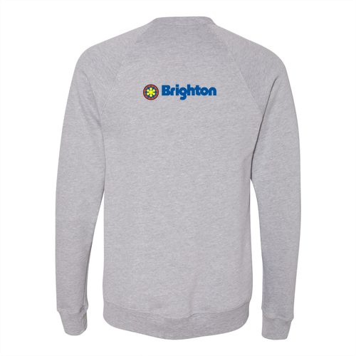 Brighton Adult Crewneck Full Color Chest and Back Logo Athletic Heather 