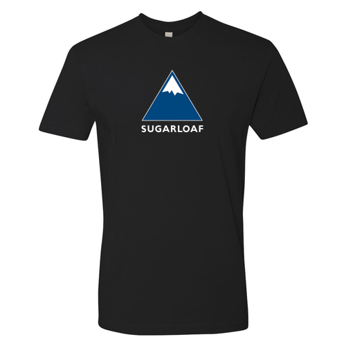 Sugarloaf Adult T-Shirt Full Color Chest Logo Black
