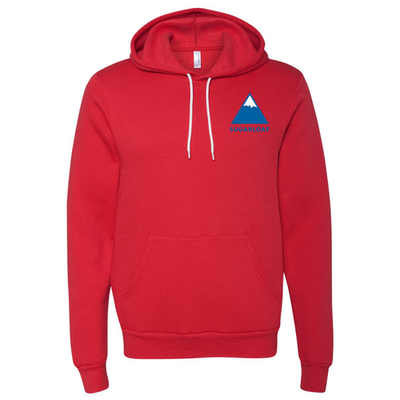 Sugarloaf Adult Hoodie Full Color Chest and Back Logo Red
