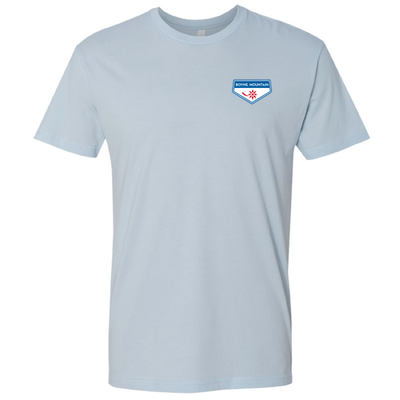 Boyne Mountain Adult T-Shirt Full Color Chest and Back Logo Light Blue 