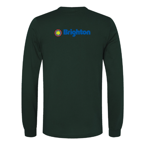 Brighton Adult Long Sleeve Full Color Chest and Back Logo Forest 