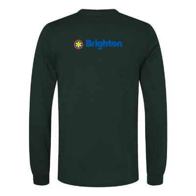 Brighton Adult Long Sleeve Full Color Chest and Back Logo Forest 