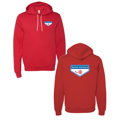 Boyne Mountain Adult Hoodie Full Color Chest and Back Logo Red 