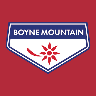 Boyne Mountain Adult T-Shirt Full Color Chest Logo Red 