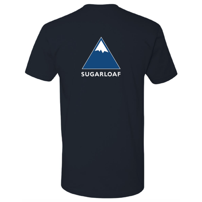 Sugarloaf Adult T-Shirt Full Color Chest and Back Logo Midnight Navy
