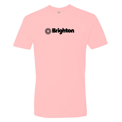 Brighton Adult T-Shirt Black Chest Logo Light Pink 