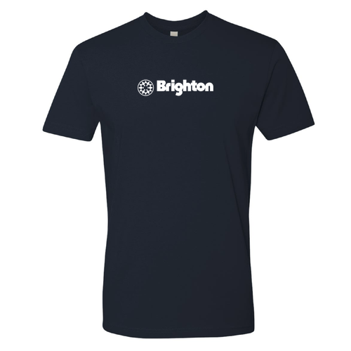 Brighton Adult T-Shirt White Chest Logo Midnight Navy 