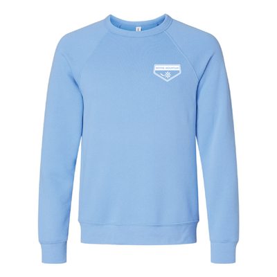 Boyne Mountain Adult Crewneck White Chest and Back Logo Carolina Blue 